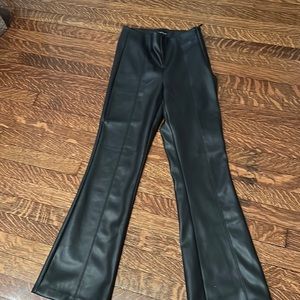 Super cute black zara leather pants!!
